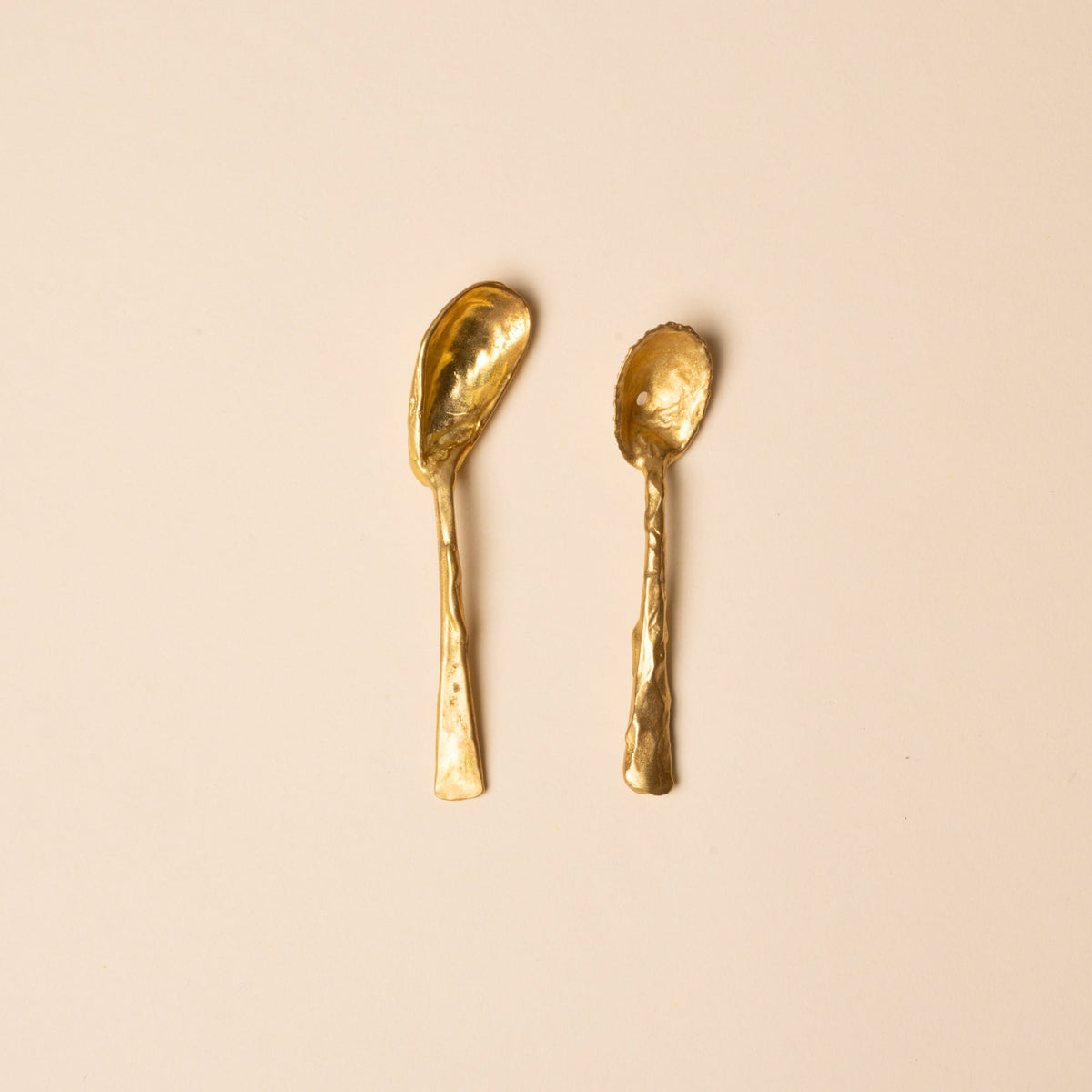 Brass Shell Espresso Spoons, Set of 2